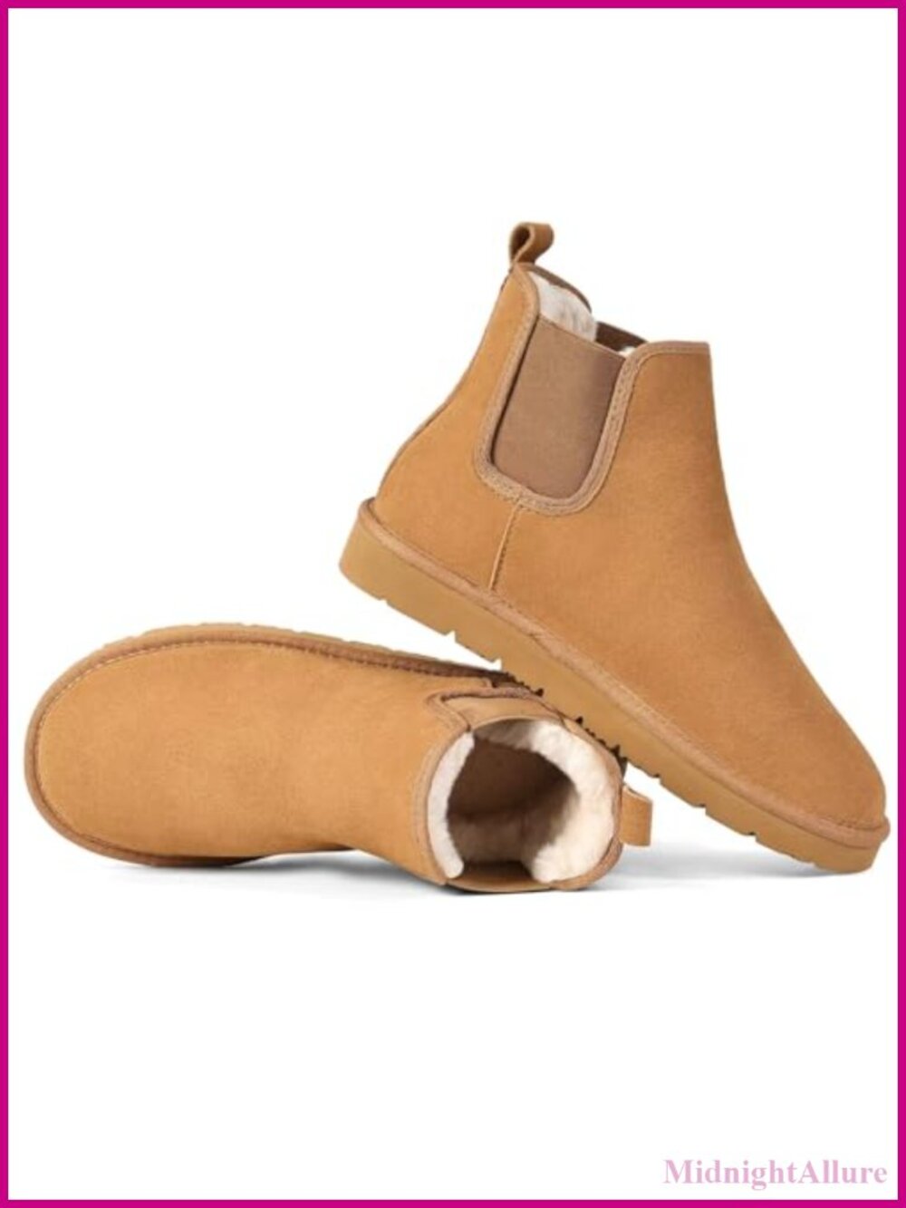 Chelsea Boots Women Warm Comfort Anti-slip Ankle Snow Fuzzy Fall Winter Short